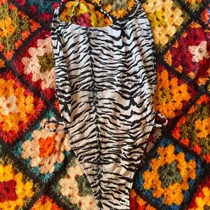 zebra print bathing suit